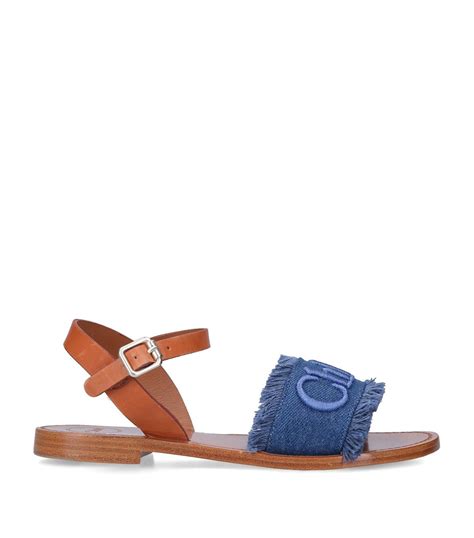 chloe sandals brown|chloe denim sandals.